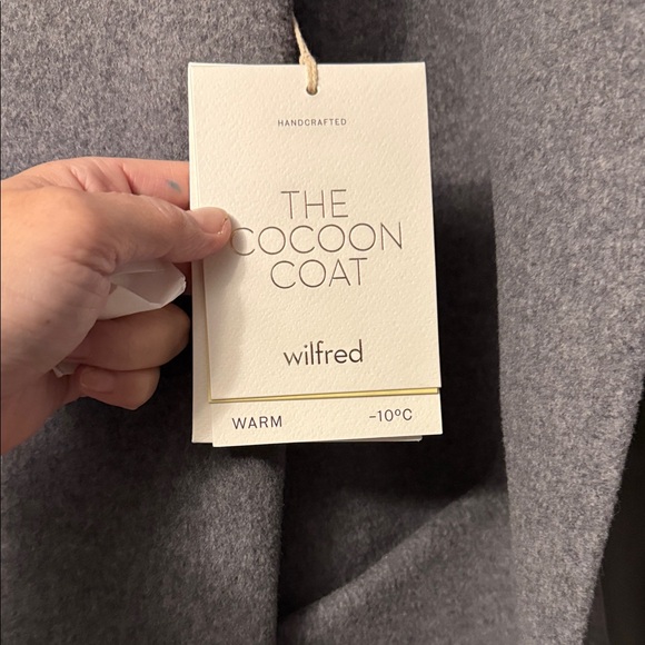 Aritzia Wilfred Charcoal Wool Cocoon Coat. - Picture 5 of 6
